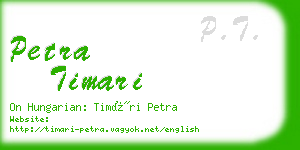 petra timari business card